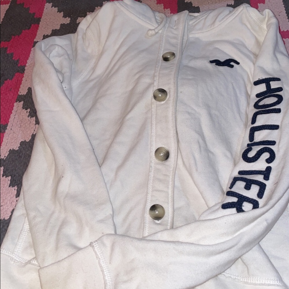 Hollister button up hoodie